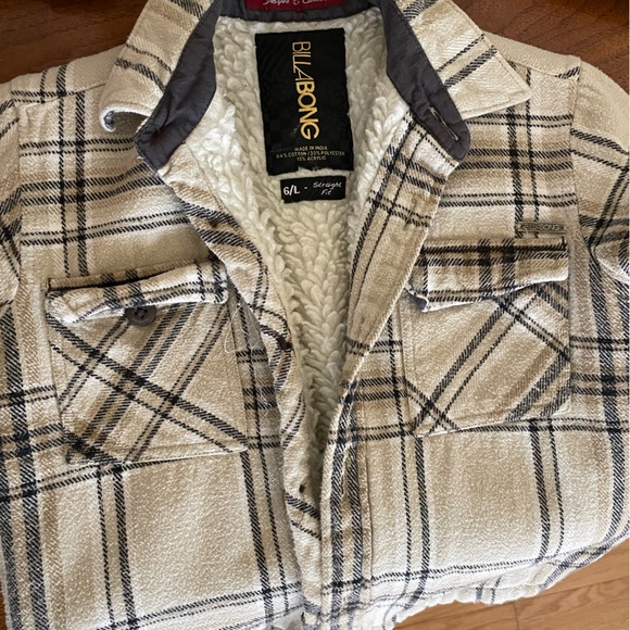 Boys Sherpa lined plaid jacket Billabong - Picture 4 of 5